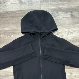 Under Armour Black Womens M Full Zip Stretch Fleece Performance Hooded Jacket